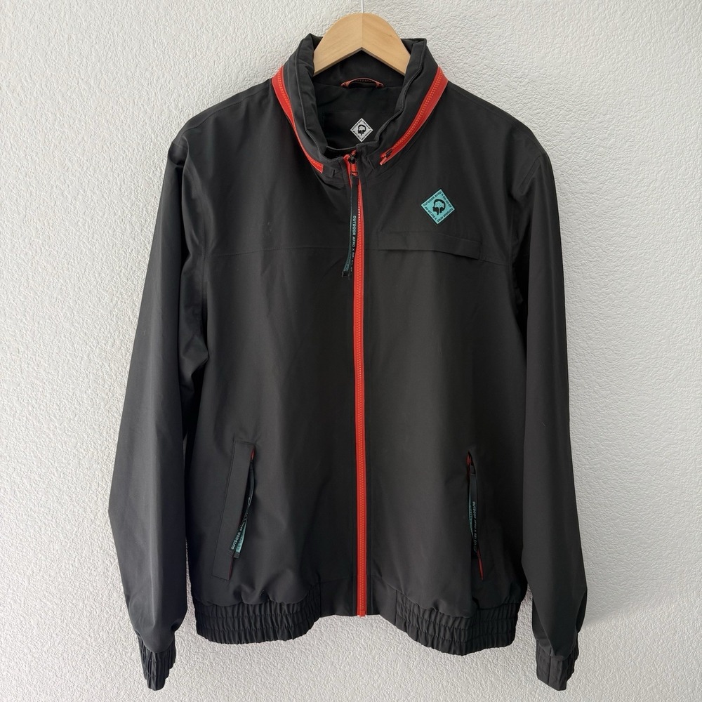 Outdoor Afro X REI Coop Mens Jacket Large Black Outdoor Softshell Hooded Trail